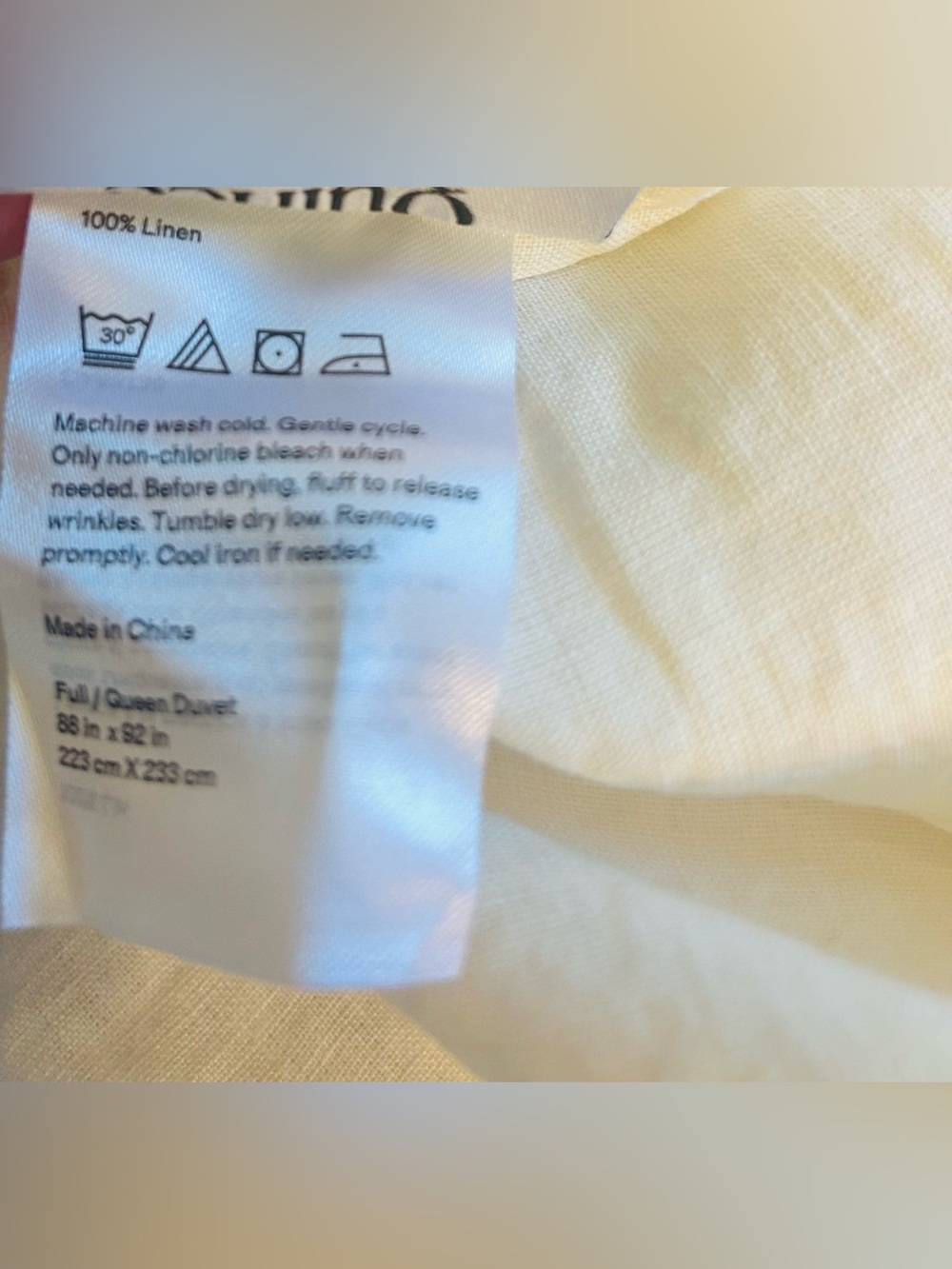 NWT Quince Luxury European Linen Ivory Duvet Cover! - Picture 5 of 9